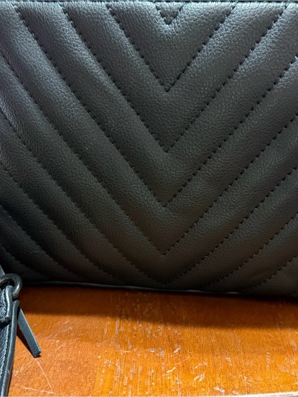 ALDO Black Quilted Cosmetic Pouch